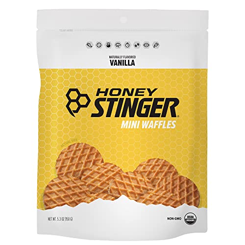 0810815023039 - HONEY STINGER ORGANIC MINI VANILLA WAFFLES | ENERGY STROOPWAFEL FOR EXERCISE, ENDURANCE AND PERFORMANCE | SPORTS NUTRITION FOR HOME & GYM, PRE AND POST WORKOUT | 1 BAG, 5.3 OUNCE