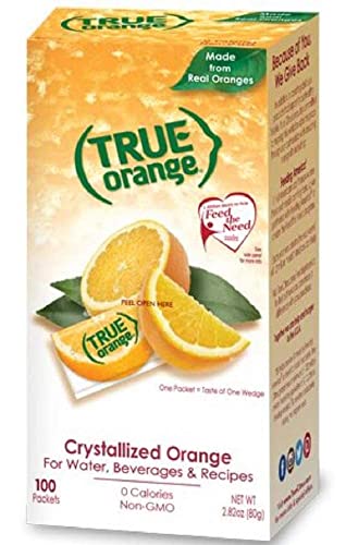 0810979005315 - ORANGE 100% NATURAL CRYSTALLIZED FRUIT WEDGE DISPENSER BOX 100 PACKETS INCLUDED