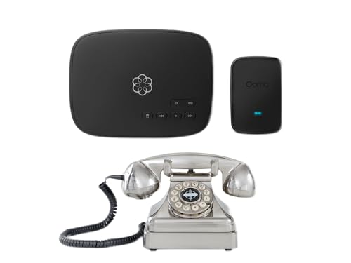 0811008025205 - OOMA TELO AIR 2 WITH RETRO CHROME KETTLE PHONE BUNDLE. ROTARY INSPIRED HANDSET. INCLUDES FREE HOME PHONE SERVICE, PAY ONLY TAXES AND FEES. UNLTD NATIONWIDE CALLING. CALL ON THE GO WITH FREE MOBILE APP