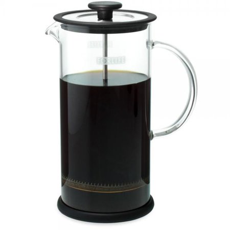 0811017021021 - FORLIFE CAFE STYLE GLASS COFFEE/TEA PRESS 32-OUNCE - BLACK