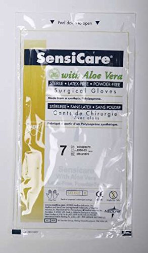 0811032456952 - MSG1070Z - SENSICARE WITH ALOE LATEX-FREE POWDER-FREE SURGICAL GLOVES,WHITE,7