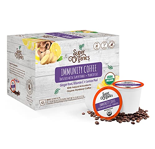 0811079034540 - IMMUNITY COFFEE (ORGANIC) WITH SUPERFOODS AND PROBIOTICS (KEURIG K-CUP COMPATIBLE) 12CT SINGLE SERVE CUPS