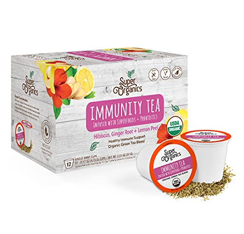 0811079034557 - IMMUNITY TEA (ORGANIC) WITH SUPERFOODS AND PROBIOTICS (KEURIG K-CUP COMPATIBLE) 12CT SINGLE SERVE CUPS