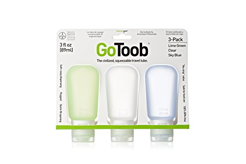 8111152964910 - HUMANGEAR GOTOOB 3 OUNCE (3 PACK) TRAVEL BOTTLE, CLEAR/BLUE/GREEN, LARGE (3 OZ)