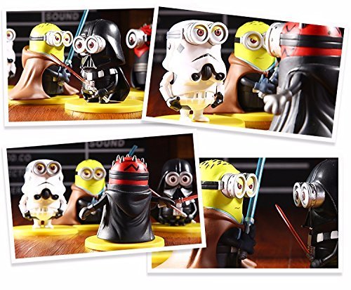 8111162332914 - 4PCS/LOT MINIONS COSPLAY STAR WAR MODEL 8CM ACTION FIGURE TOYS GIFT BABY COLLECTION DOLL