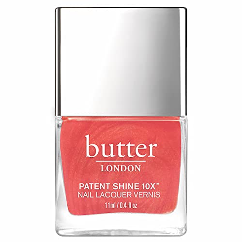 0811161036223 - BUTTER LONDON EMPIRE RED PATENT SHINE 10X NAIL LACQUER, RICH POPPY FLOWER RED CRÈME WITH HINTS OF GOLD NAIL LACQUER, GEL-LIKE FINISH, CHIP-RESISTANT FORMULA, 10-FREE FORMULA, CRUELTY-FREE