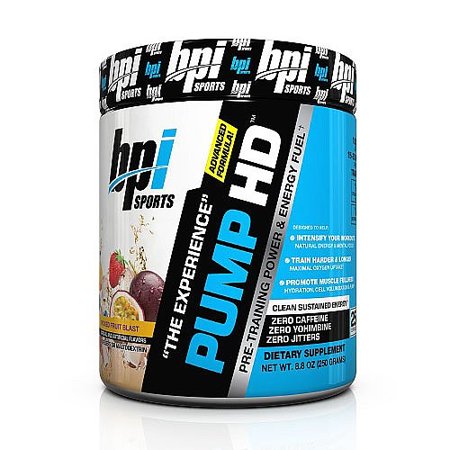 0811213022488 - BPI SPORTS PUMP HD PRE-TRAINING POWER AND ENERGY FUEL POWDER, WICKED FRUIT BLAST, 8.8 OUNCE