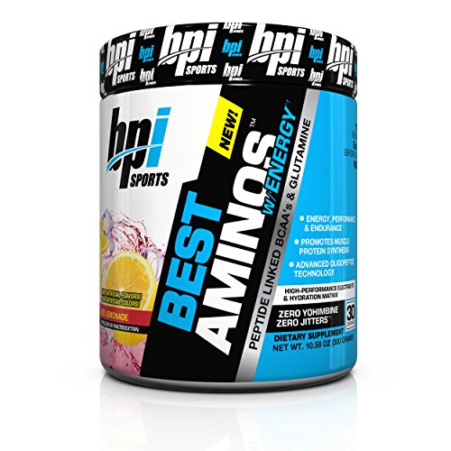 0811213023294 - BPI SPORTS BEST AMINOS WITH ENERGY PEPTIDE LINKED BCAAS AND GLUTAMINE, RED LEMON