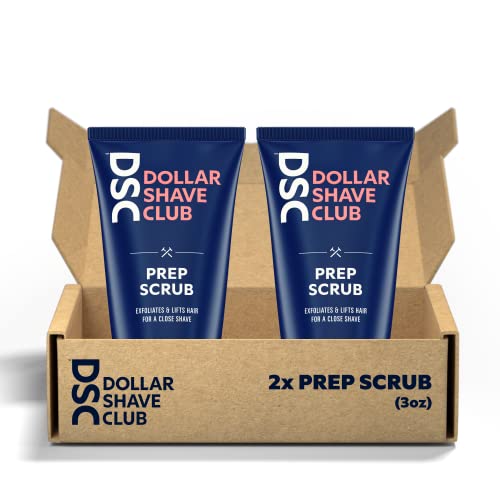 0811346021884 - DOLLAR SHAVE CLUB | PREP SCRUB 2 CT. | A PRE-SHAVE EXFOLIANT SCRUB FOR FACE & BODY, EXFOLIATES DEAD SKIN CELLS AND LIFTS HAIRS FOR A CLOSE SHAVE, HELPS PREVENT INGROWN HAIRS, EXFOLIATING FACE SCRUB
