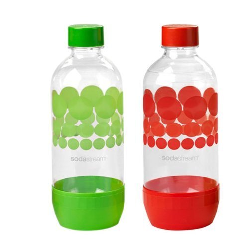 0811369005403 - SODASTREAM 1L CARBONATING BOTTLES RED/GREEN (TWIN PACK)