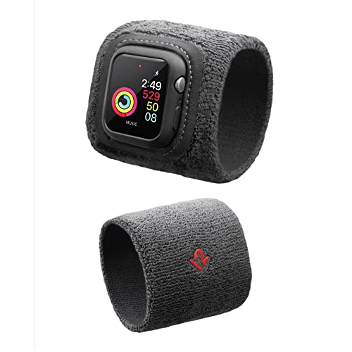 0811370023830 - TWELVE SOUTH ACTIONBAND FOR APPLE WATCH 44MM | WRIST OR FOREARM PROTECTIVE SWEATBAND SET FOR SPORTS OR ACTIVITIES