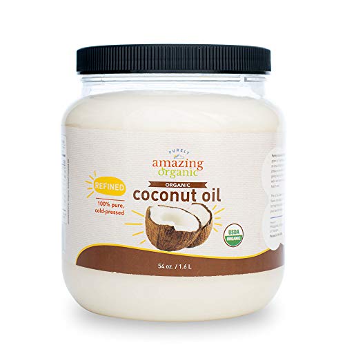 0811449020463 - PURELY AMAZING ORGANICS - CERTIFIED ORGANIC REFINED COCONUT OIL (54 OUNCE) NON-GMO COLD PRESSED, GREAT FOR SKIN, HAIR AND COOKING