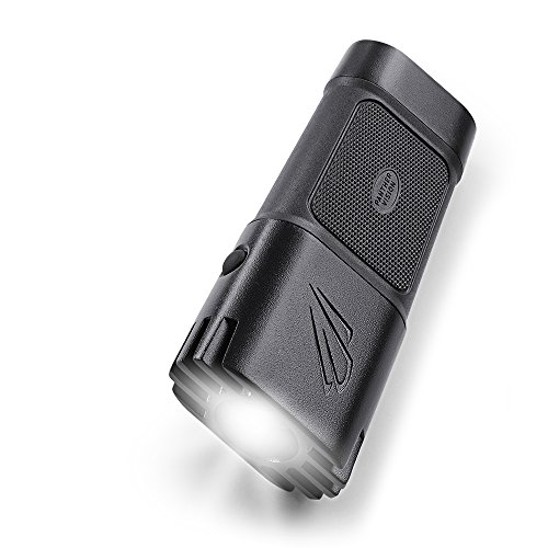 0811465006250 - PANTHER VISION PV-1000 FLASHLIGHT 1000 LM FLAT DESIGN WATERPROOF SHOCKPROOF CREE XM-L LED WITH 4 CR123A LITHIUM BATTERIES, BLACK