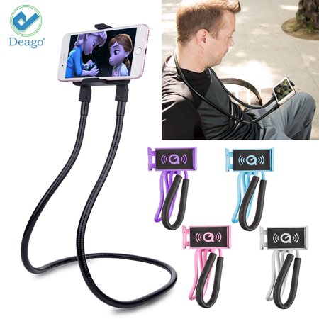 0811483030770 - DEAGO HANGING ON NECK CELL PHONE MOUNT HOLDER, UNIVERSAL MOBILE PHONE STAND, LAZY BRACKET DIY FREE ROTATING FOR MULTIPLE FUNCTIONS