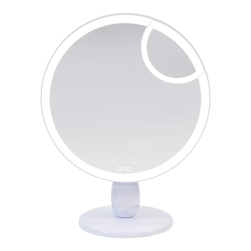 0811485036817 - PMD REFLECT PRO - PREMIUM BEAUTY LED MIRROR WITH TRILUME TECHNOLOGY & HANDHELD CAPABILITIES - THREE LIGHT MODES - 360° ROTATION, 90° TILT, & 5X MAGNIFICATION - TRAVEL READY