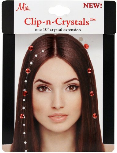 0811491055031 - MIA CLIP-N-CRYSTALS HAIR CRYSTALS, RED, 1 OUNCE