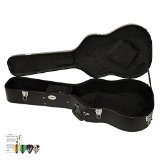 0811501031406 - CHROMACAST CC-ADHC-KIT-3 ACOUSTIC DREADNOUGHT HARD-SHELL GUITAR CASE WITH PICK SAMPLER