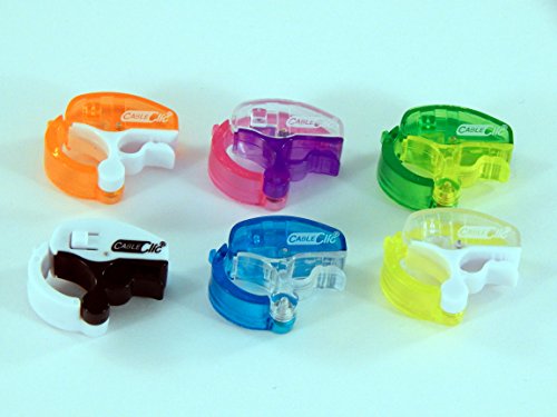0081159351007 - CABLE CLIC MICRO CABLE / COMPUTER CABLE CLAMP, ASSORTED COLORS (SET/ PACK OF 6)