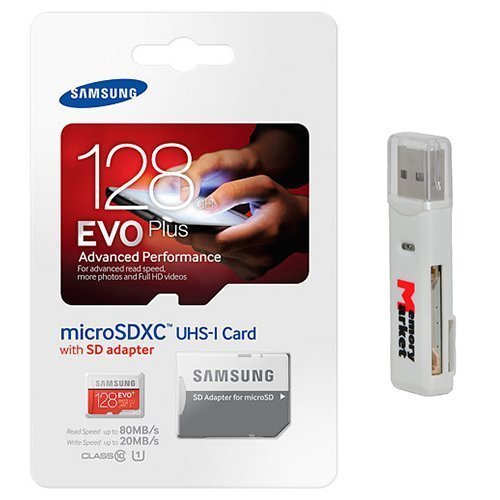 0081159909833 - SAMSUNG EVO PLUS 128GB MICROSD XC CLASS 10 MOBILE MEMORY CARD FOR SAMSUNG GALAXY TAB A E S2 9.7 8.0 INCH A8 J5 XCOVER 3 J1 CORE PRIME NOTE EDGE 4 WITH MEMORYMARKET MICROSD & SD MEMORY CARD READER
