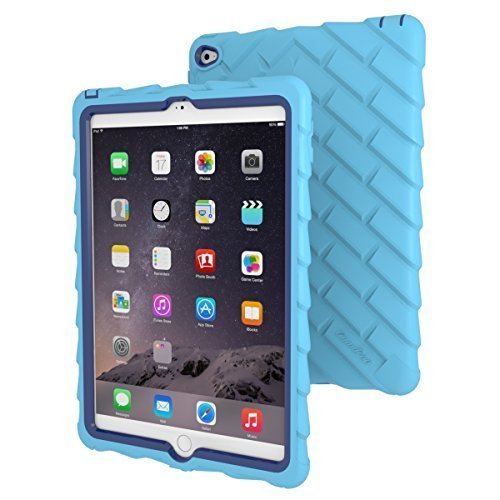 0811625025220 - APPLE IPAD AIR 2 DROP TECH LIGHT BLUE GUMDROP CASES SILICONE RUGGED SHOCK ABSORBING PROTECTIVE DUAL LAYER COVER CASE