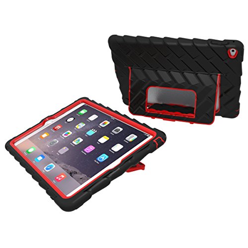 0811625025824 - APPLE IPAD AIR 2 HIDEAWAY WITH STAND ORANGE GUMDROP CASES SILICONE RUGGED SHOCK ABSORBING PROTECTIVE DUAL LAYER COVER CASE