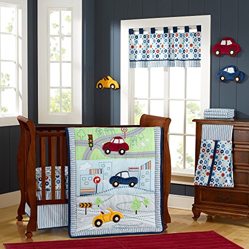 0811716027331 - MY LITTLE TOWN 10 PIECE BABY CRIB BEDDING SET WITH BUMPER BY LAUGH, GIGGLE & SMILE