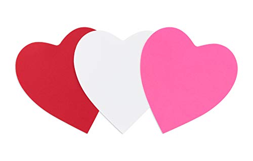 0081187680520 - HYGLOSS PRODUCTS HEART SHAPE PAPER CUT-OUTS FOR ARTS AND CRAFTS-MANY CREATIVE USES-VALENTINE’S DAY ACTIVITIES- RED, PINK AND WHITE- 6 INCHES-JUMBO PACK-240 PCS