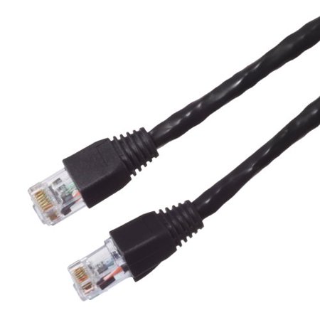 0811887013294 - CERTIFIED 5 FOOT BLACK CAT 6 PATCH CABLE, ASSEMBLED IN USA, BLUE JEANS CABLE BRAND, WITH TEST REPORT