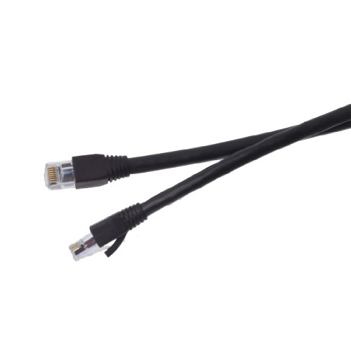 0811887013409 - CERTIFIED 15 FOOT BLACK CAT 6A PATCH CABLE, ASSEMBLED IN USA, BLUE JEANS CABLE BRAND, WITH TEST REPORT