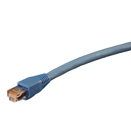 0811887013546 - CERTIFIED 50 FOOT BLUE CAT 6A PATCH CABLE, ASSEMBLED IN USA, BLUE JEANS CABLE BRAND, WITH TEST REPORT