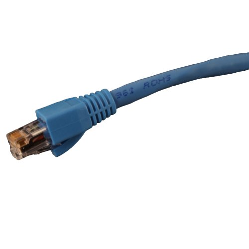 0811887013775 - CERTIFIED 1 FOOT BLUE CAT 6 PATCH CABLE, ASSEMBLED IN USA, BLUE JEANS CABLE BRAND, WITH TEST REPORT