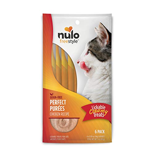 0811939024742 - NULO FREESTYLE PERFECT PUREES - CHICKEN RECIPE - CAT FOOD, PACK OF 6 - PREMIUM CAT TREATS, 0.50 OZ. POUCHES - MEAL TOPPER FOR FELINES - HIGH MOISTURE CONTENT AND NO PRESERVATIVES