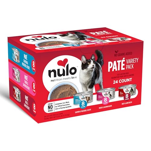 0811939026470 - NULO FREESTYLE PATE GRAIN-FREE WET CAT AND KITTEN FOOD, VARIETY PACK - SALMON, TROUT, & BEEF, 5.5 OZ, 24 COUNT
