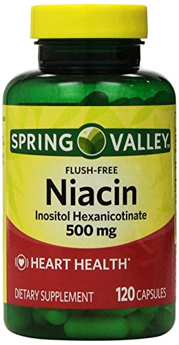 0811957059177 - SPRING VALLEY - FLUSH FREE NIACIN (B-3) 500 MG, 240 CAPSULES (2 BOTTLES OF 120)