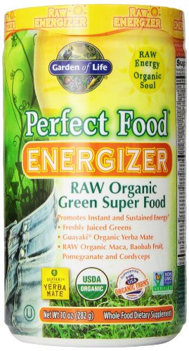 0811977972838 - GARDEN OF LIFE PERFECT FOOD® RAW - ENERGIZER RAW ORGANIC GREEN SUPER FOOD POWDER, 282G POWDER