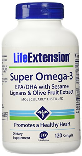 0811982119747 - LIFE EXTENSION SUPER OMEGA-3 EPA/DHA WITH SESAME LIGNANS & OLIVE EXTRACT, 120 SOFTGELS