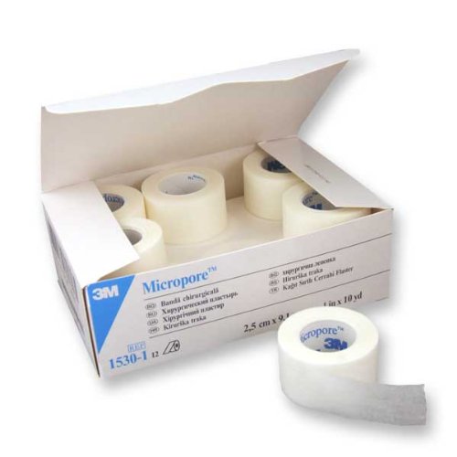 0812082807220 - 3M MICROPORE PAPER TAPE - WHITE, 1 X 10YDS (BOX OF 12)