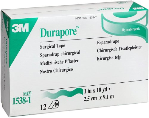 0812082810237 - DURAPORE SURGICAL TAPE, 1 (BOX OF 12 ROLLS)