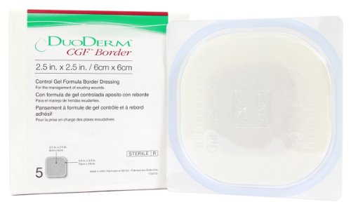 0812082811470 - DUODERM CGF STERILE ADHESIVE BORDER WOUND DRESSING - 2.5 X 2.5 - BOX OF 5