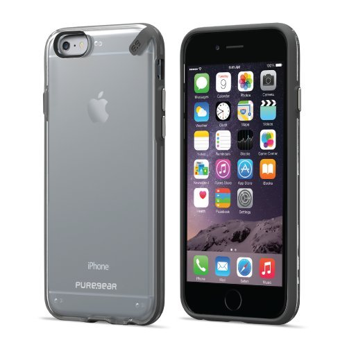 0812117020020 - PUREGEAR SLIM SHELL CASE FOR IPHONE 6 PLUS - CLEAR/BLACK