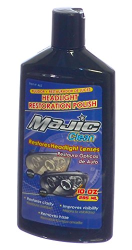 0812219024650 - MAJIC HEADLIGHT LENS CLEANER & SEALANT, RESTORES CLARITY AND REMOVES HAZE FROM TRANSLUCENT PLASTICS, 10 OZ.