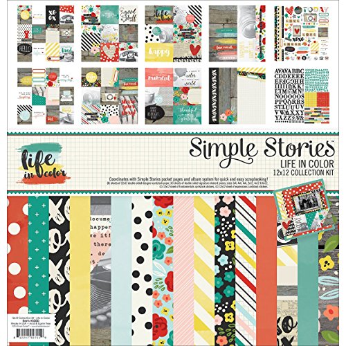 0812247027159 - SIMPLE STORIES 5000 LIFE IN COLOR COLLECTION KIT, 12 BY 12, MULTICOLOR