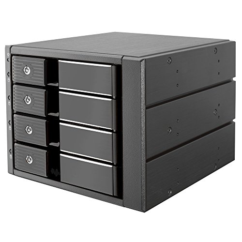0812348012733 - KINGWIN 5.25 TRAY-LESS SATA MOBILE RACK FOR 4 X 3.5 HDD (MKS-435TL)