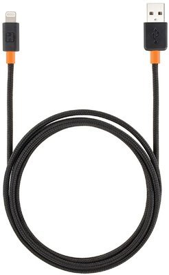 0812350083219 - IHOME NYLON LIGHTNING CHARGE SYNC CABLE FOR IPHONE(R), 5FT., BLACK