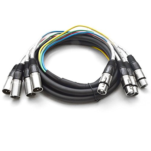 0812451015157 - SEISMIC AUDIO - 4 CHANNEL XLR SNAKE CABLE - 10 FEET LONG - PRO AUDIO SNAKE FOR L