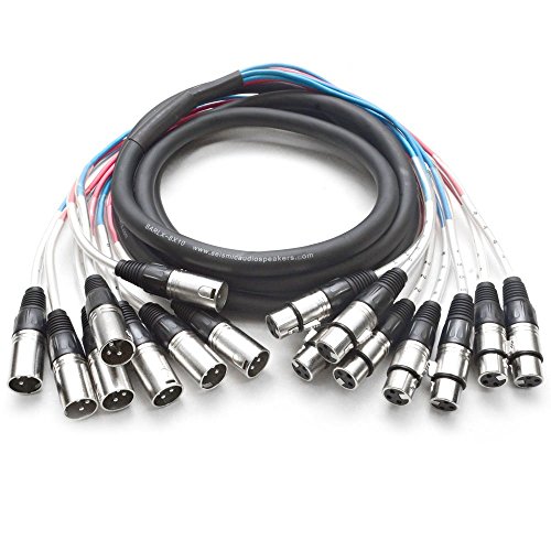 0812451016093 - SEISMIC AUDIO - 8 CHANNEL XLR SNAKE CABLE - 10 FEET LONG - PRO AUDIO SNAKE FOR LIVE LIVE, RECORDING, STUDIOS, AND GIGS - PATCH, AMP, MIXER, AUDIO INTERFACE 10'