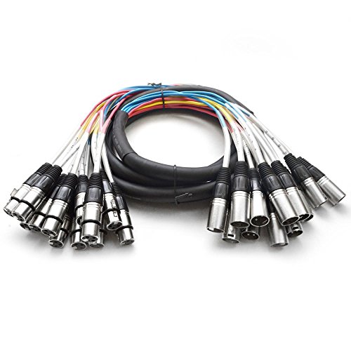 0812451016116 - SEISMIC AUDIO - 12 CHANNEL XLR SNAKE CABLE - 10 FEET LONG - PRO AUDIO SNAKE FOR