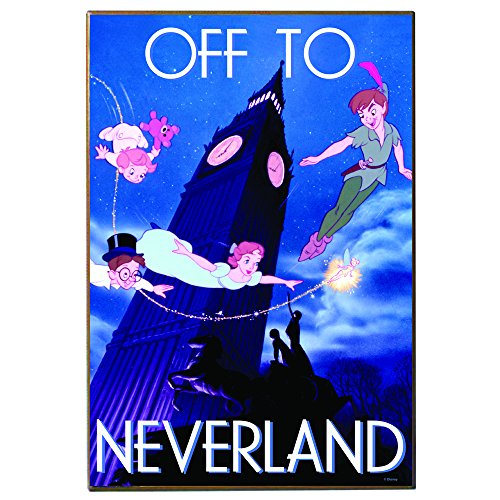 0812494028183 - DISNEY SILVER BUFFALO PP0836 PETER PAN FLYING OFF TO NEVERLAND WALL ART, 13 BY 19