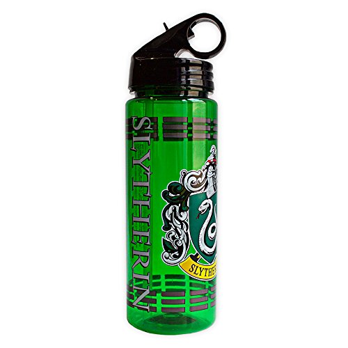 0812494029401 - THE SILVER BUFFALO HP0664 WARNER BROTHERS HARRY POTTER MOVIE 1-8 SLYTHERIN CREST WITH DASHES TRITAN WATER BOTTLE, 600-ML, MULTICOLOR