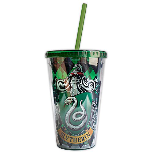 0812494029432 - WARNER BROTHERS HP07087 SILVER BUFFALO HARRY POTTER MOVIE SLYTHERIN CREST COLD CUP, 16 OZ, MULTICOLOR